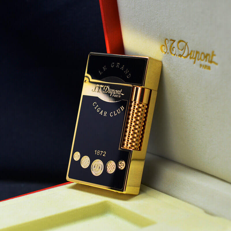 Dupont Sơn Mài Đen Chủ Đề Le Grand Cigar Club D90
